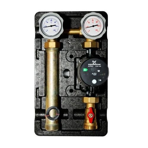 Насосная группа Meibes UK без смесителя 1" с насосом Grundfos Alpha2 L 25-60