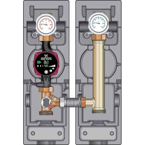 Насосная группа Meibes V-MK 1" с насосом Grundfos Alpha2 L 25-60