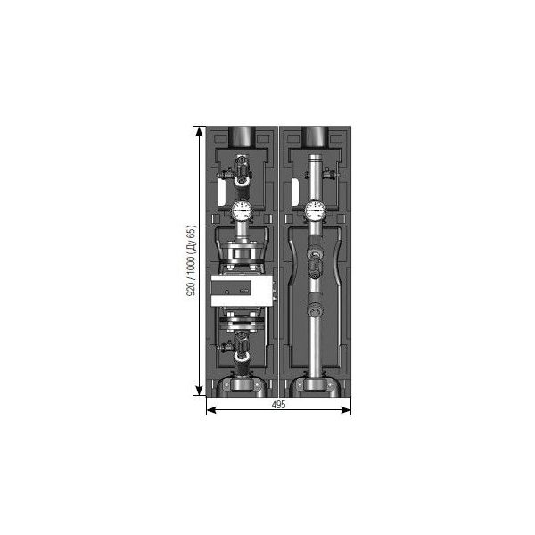 Насосная группа Meibes FL-UK Ду40 (1 1/2") с изоляцией без насоса