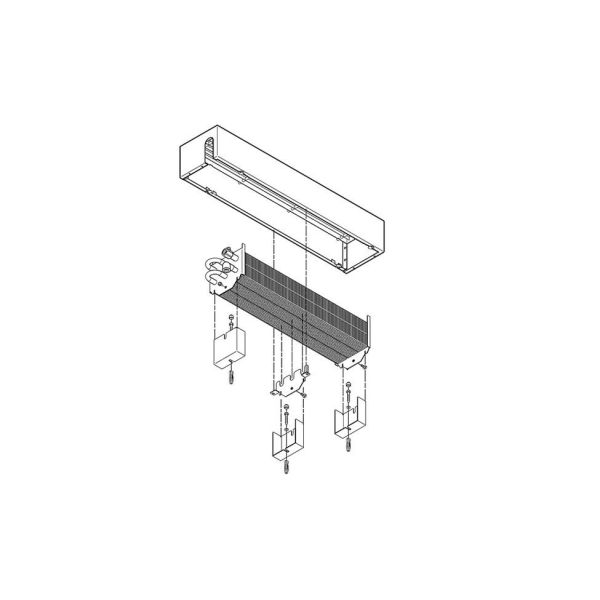 Конвектор Kampmann PowerKon+F, 130х80х2000 подключение справа RAL 9016