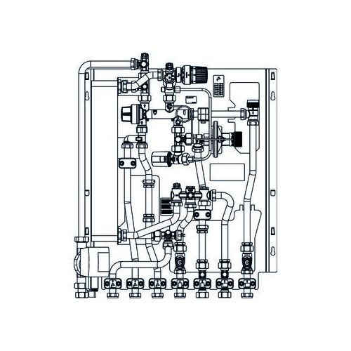 Станция Oventrop Regudis W-HTF, 17 л/мин, теплообменник паянный никелем, с циркуляцией