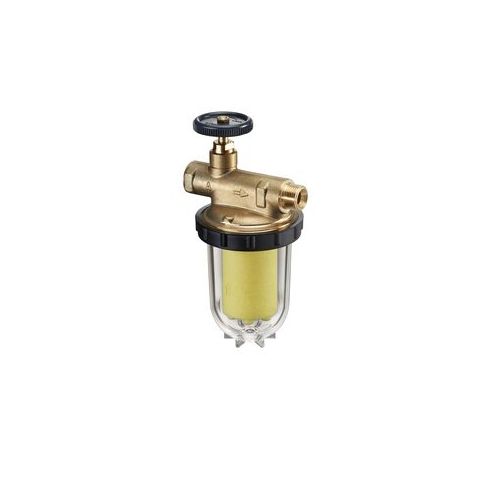 Топливный фильтр Oventrop Oilpur E A, DN 10, ВР-НР G ⅜, для 1тр систем, Siku 50-75 µм, пластиковый