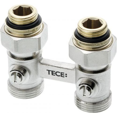Запорно-присоединительный узел TECE TECEflex для нижнего подключения радиаторов, проходной 3/4" EC x 1/2" AG