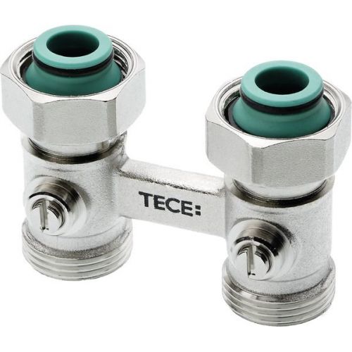 Запорно-присоединительный узел TECE TECEflex для нижнего подключения радиаторов, проходной 3/4" EC x 3/4" EC