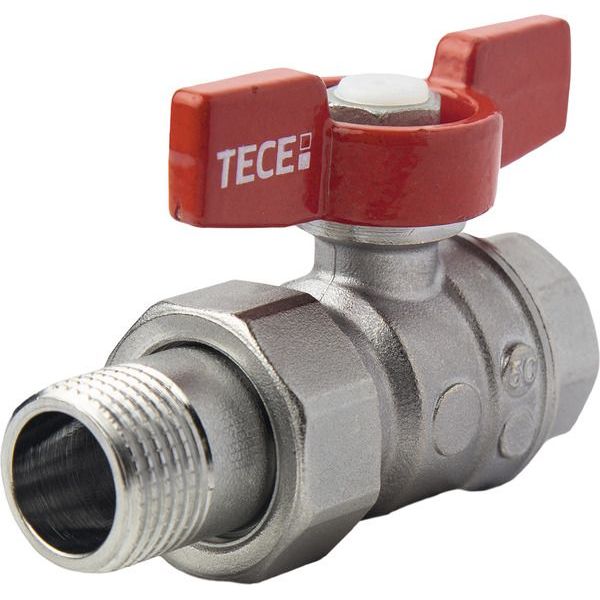 Кран шаровой TECE TECEflex полнопроходной с накидной гайкой 1/2" ВР х 1/2" НР