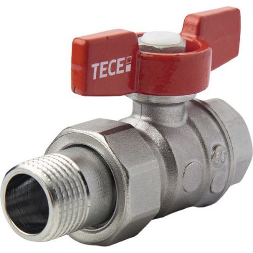 Кран шаровой TECE TECEflex полнопроходной с накидной гайкой 3/4" ВР х 3/4" НР