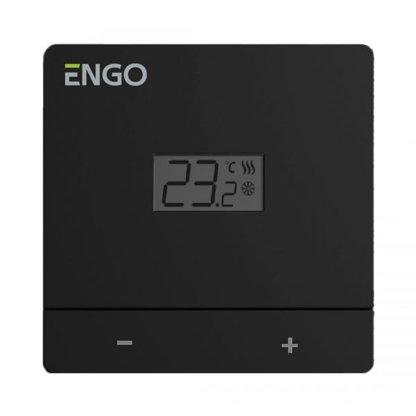 Проводной терморегулятор Engo накладной 230В черный