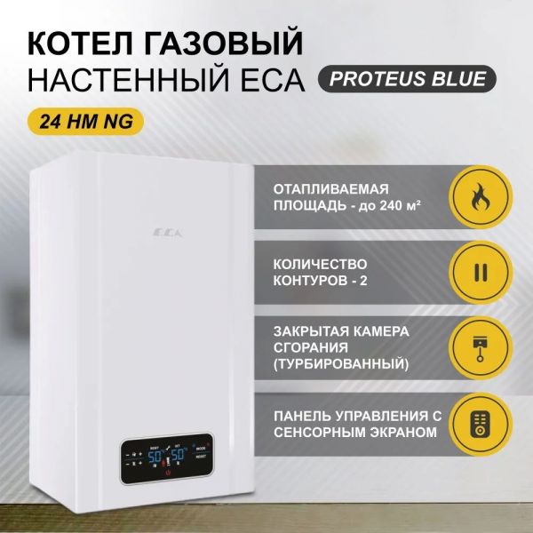 Настенный газовый традиционный котел ECA PROTEUS PLUS BLUE 24 HM NG