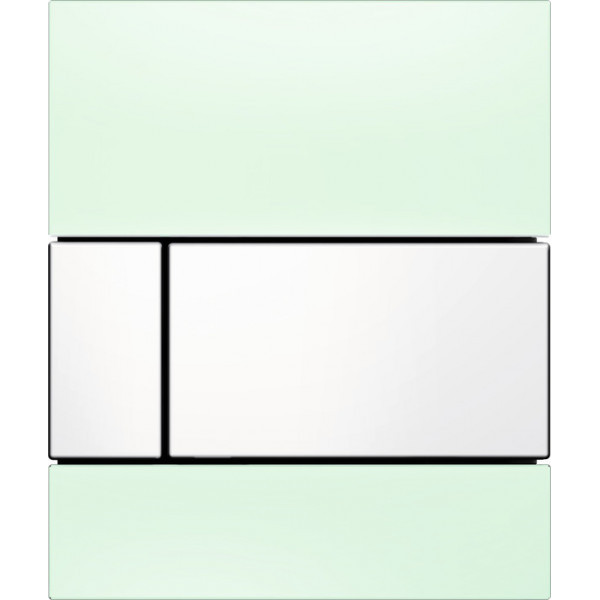TECE Панель смыва TECEsquare Urinal с картриджем для писсуара, стекло зеленое, клавиши белые