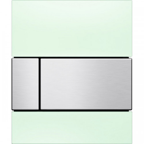 TECE Панель смыва TECEsquare Urinal с картриджем для писсуара, стекло зеленое, клавиша нержавеющая сталь, сатин