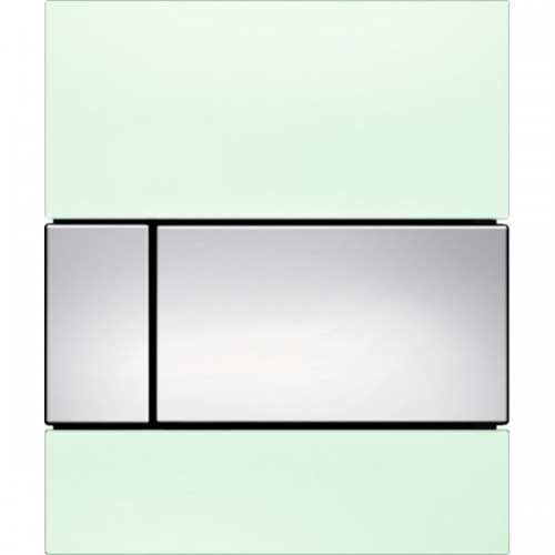 TECE Панель смыва TECEsquare Urinal с картриджем для писсуара, стекло зеленое, клавиши хром глянцевый