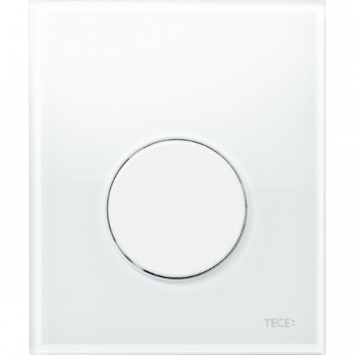 TECE Панель смыва TECEloop Urinal с картриджем для писсуара, стекло белое, клавиша белая
