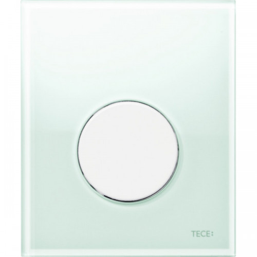 TECE Панель смыва TECEloop Urinal с картриджем для писсуара, стекло зеленое, клавиша белая