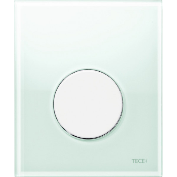 TECE Панель смыва TECEloop Urinal с картриджем для писсуара, стекло зеленое, клавиша белая
