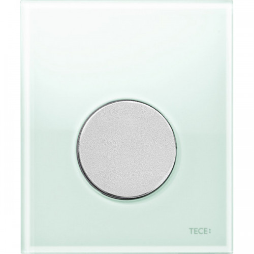 TECE Панель смыва TECEloop Urinal с картриджем для писсуара, стекло зеленое, клавиша хром матовый