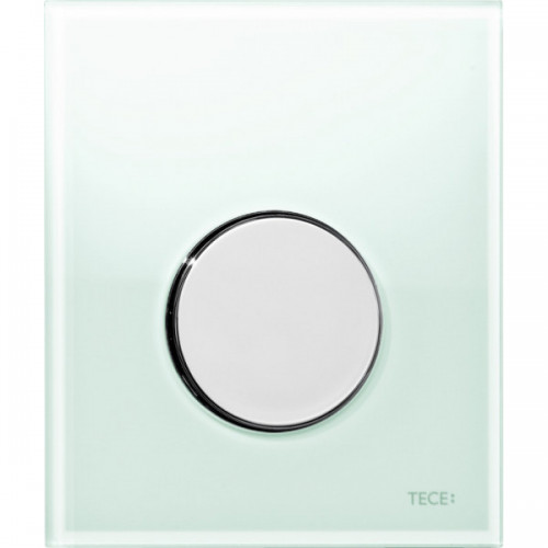 TECE Панель смыва TECEloop Urinal с картриджем для писсуара, стекло зеленое, клавиша хром глянцевый