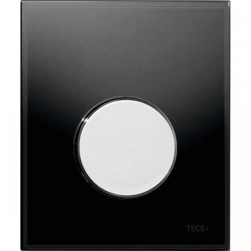 TECE Панель смыва TECEloop Urinal с картриджем для писсуара, стекло черное, клавиша хром глянцевый