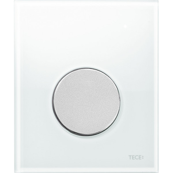 TECE Панель смыва TECEloop Urinal с картриджем для писсуара, стекло белое, клавиша хром матовый