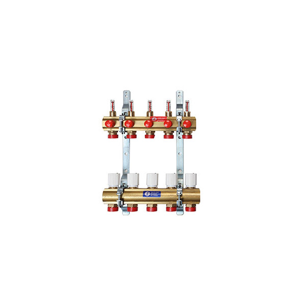 Giacomini Сборный коллекторный узел с расходомерами 1" x 3/4"E /3