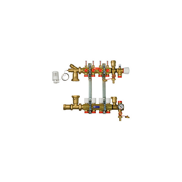 Giacomini Сборный коллекторный узел с обвязкой и расходомерами 1" x 3/4"E /2