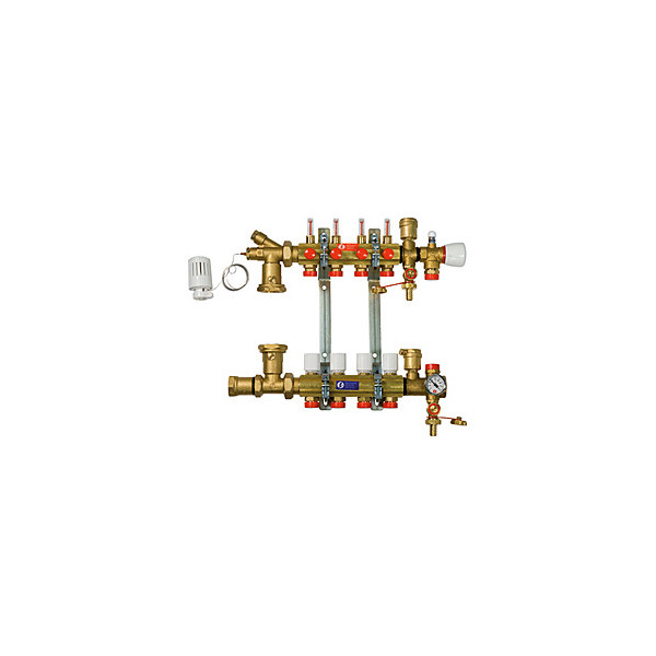 Giacomini Сборный коллекторный узел с обвязкой и расходомерами 1" x 3/4"E /8