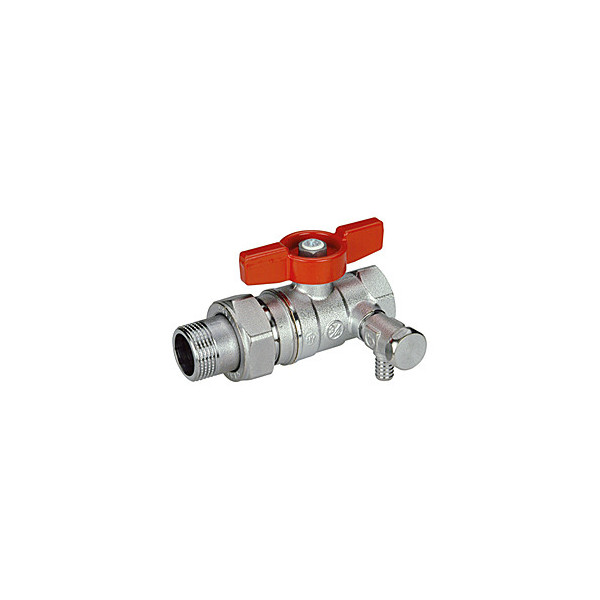 Giacomini Кран шаровой с отводом и сливом 1/2"F x 1/2"M