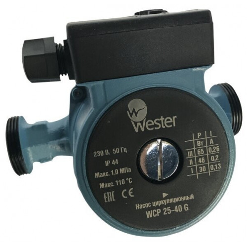 Циркуляционный насос Wester WCP 25-40G (с гайками)
