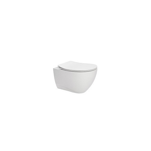 Безободковый подвесной унитаз BETTOSERB STREAM LINE 52 cm с крышкой Roma