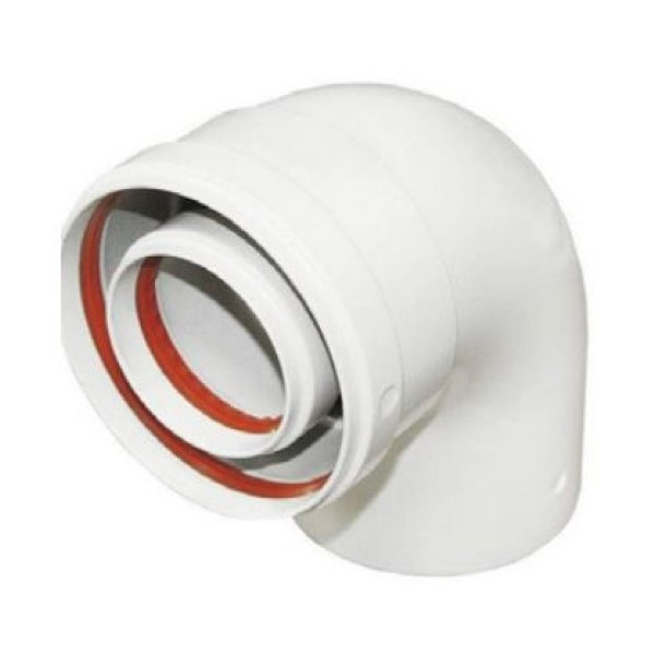 Колено коаксиальное Ferroli 90°, Ø 80/125